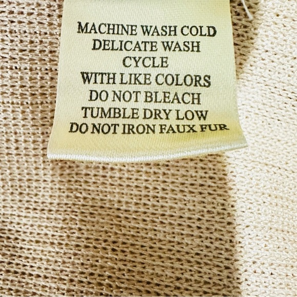 NWT Dylan Los Angeles Cali. Sz L Cream Cloudtip Corduroy Shawl Collar Pullover - Picture 12 of 12